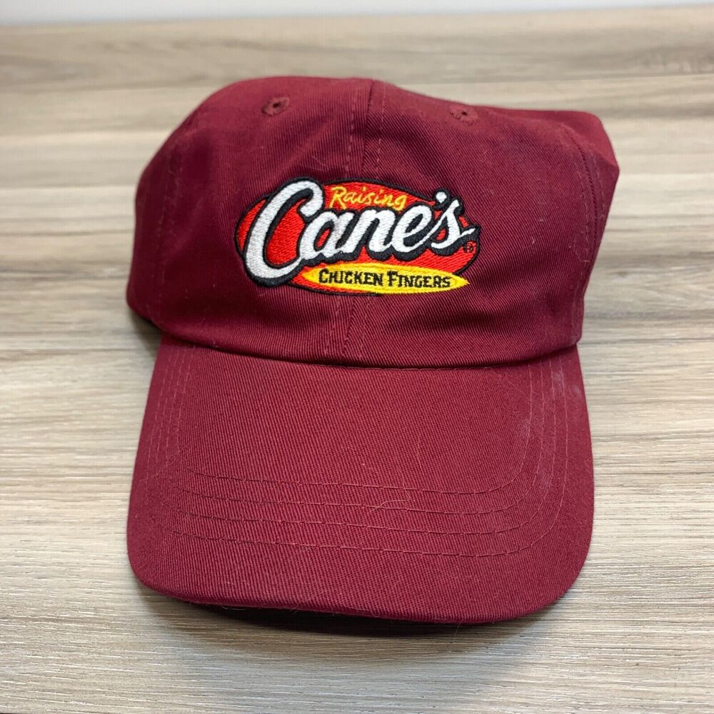 Raising Cane's Chicken Fingers Employee Hat Cap Red One Love Adjustable